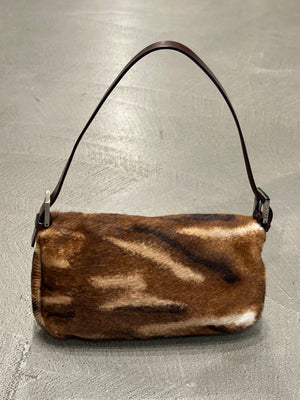 F/W2001 Fendi printed pony hair Baguette bag