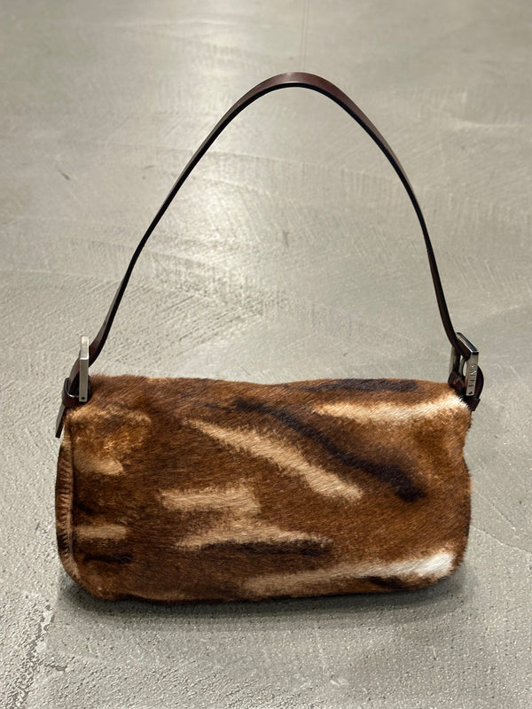 F/W2001 Fendi printed pony hair Baguette bag