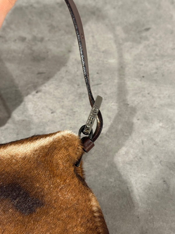 F/W2001 Fendi printed pony hair Baguette bag