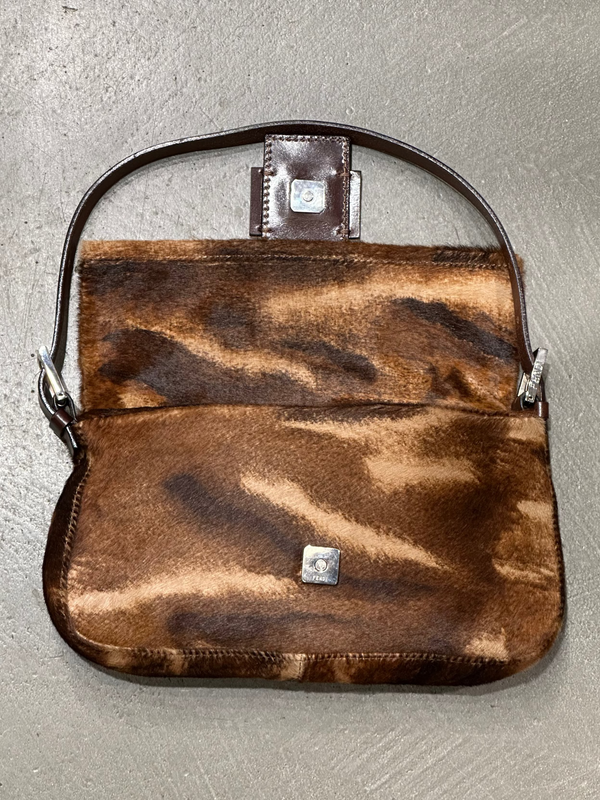 F/W2001 Fendi printed pony hair Baguette bag