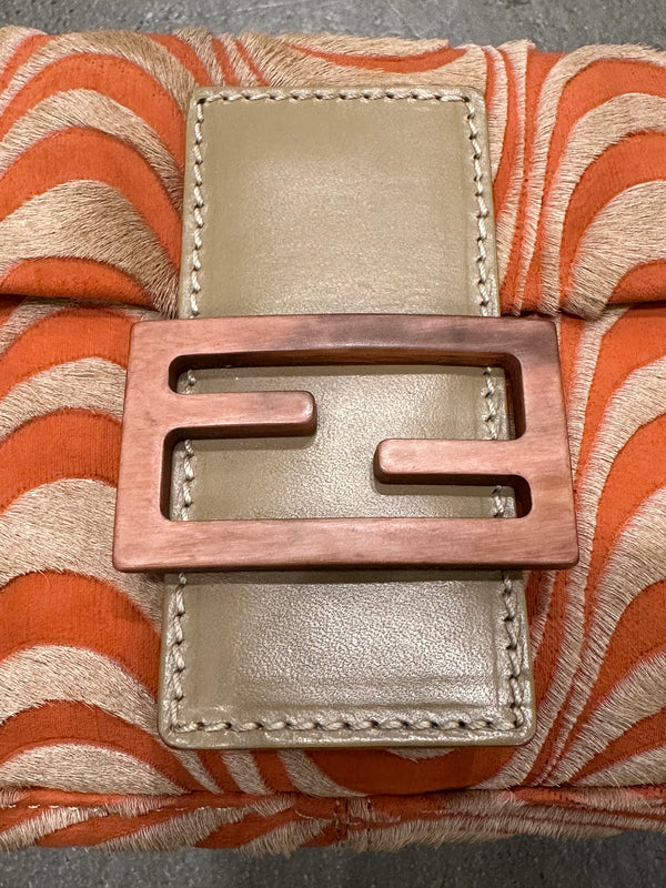 S/S2001 Fendi asymmetrical pony hair Baguette bag