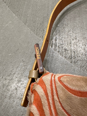 S/S2001 Fendi asymmetrical pony hair Baguette bag