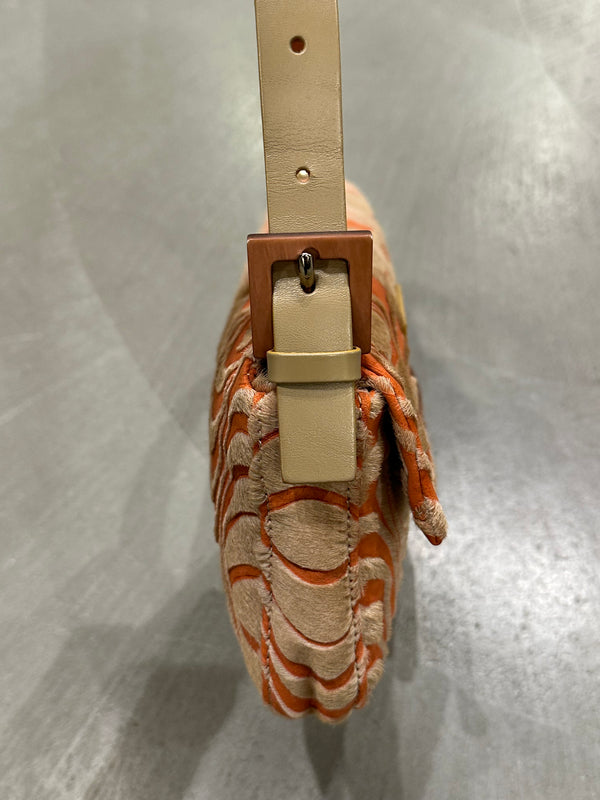 S/S2001 Fendi asymmetrical pony hair Baguette bag