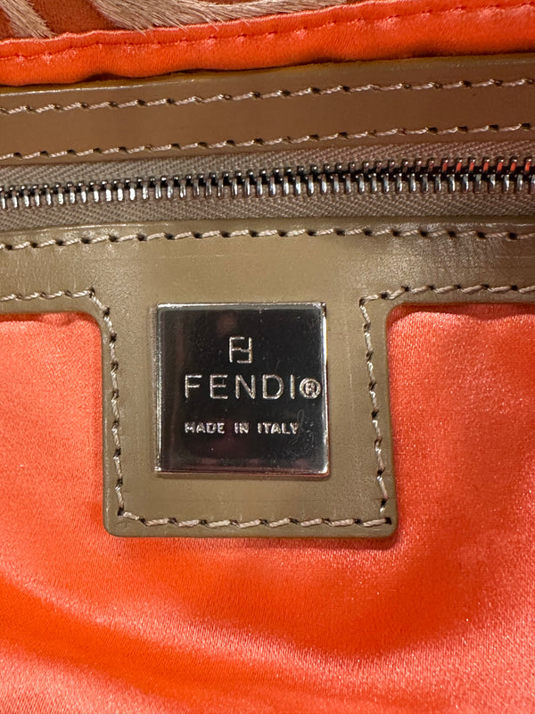 S/S2001 Fendi asymmetrical pony hair Baguette bag