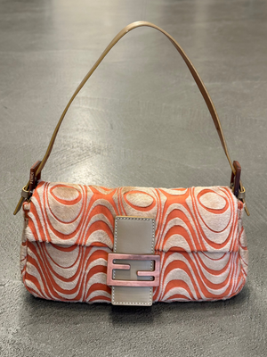 S/S2001 Fendi asymmetrical pony hair Baguette bag