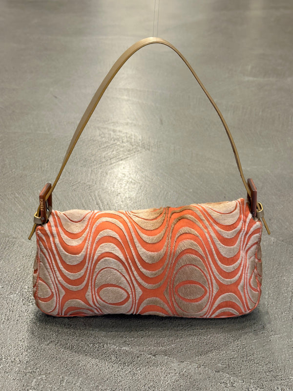 S/S2001 Fendi asymmetrical pony hair Baguette bag