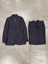 Load image into Gallery viewer, A/W2002 Gucci by Tom Ford blazer and skirt set with leather cord
