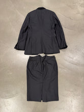 Load image into Gallery viewer, A/W2002 Gucci by Tom Ford blazer and skirt set with leather cord
