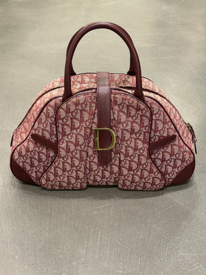 2003 Christian Dior Oblique monogram bowling bag