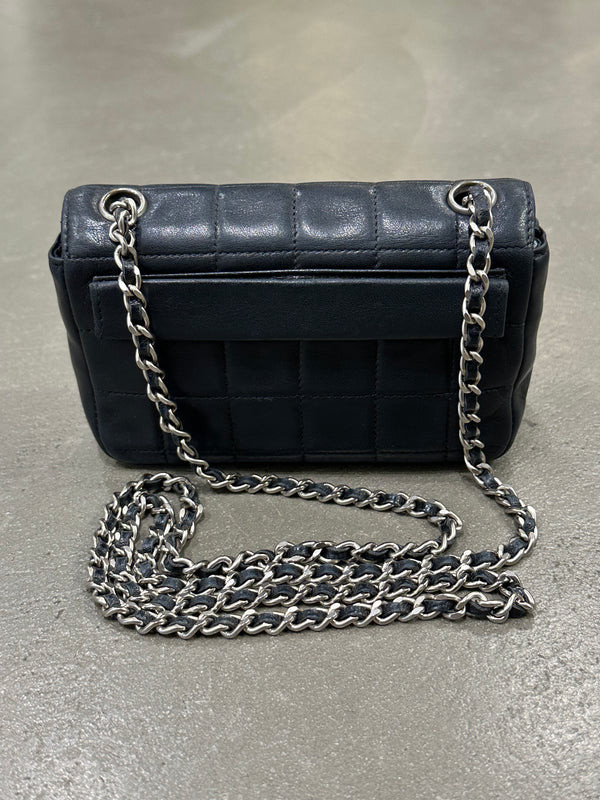 2000-2002 Chanel leather Chocolate bar mini bag