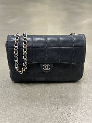 2000-2002 Chanel leather Chocolate bar mini bag