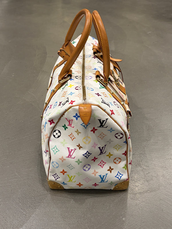 2003 Louis Vuitton X Takashi Murakami multicolor monogram Keepall 45