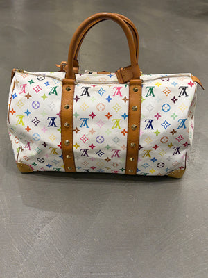 2003 Louis Vuitton X Takashi Murakami multicolor monogram Keepall 45