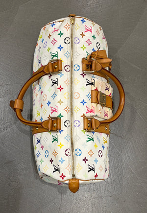 2003 Louis Vuitton X Takashi Murakami multicolor monogram Keepall 45