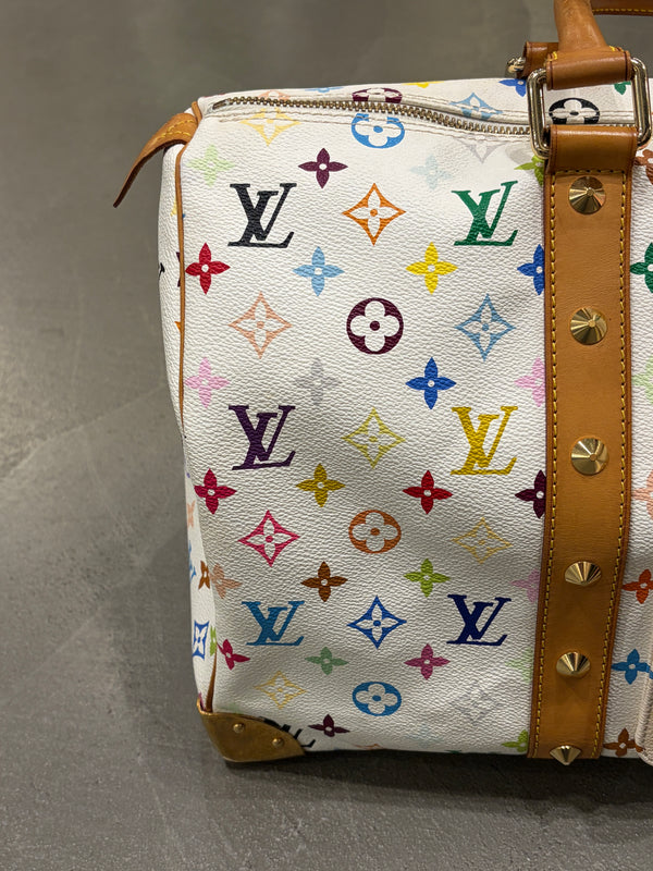 2003 Louis Vuitton X Takashi Murakami multicolor monogram Keepall 45