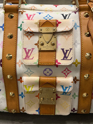 2003 Louis Vuitton X Takashi Murakami multicolor monogram Keepall 45