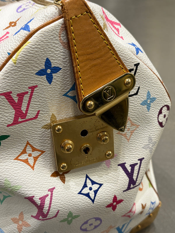 2003 Louis Vuitton X Takashi Murakami multicolor monogram Keepall 45