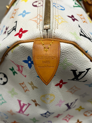 2003 Louis Vuitton X Takashi Murakami multicolor monogram Keepall 45