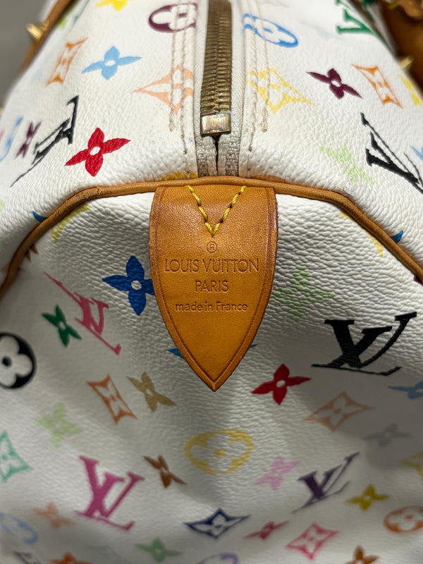 2003 Louis Vuitton X Takashi Murakami multicolor monogram Keepall 45