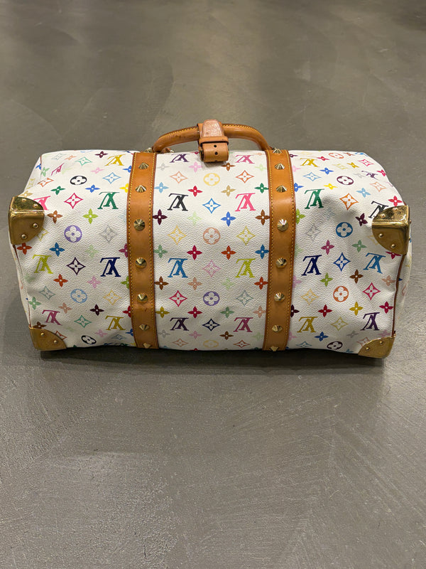 2003 Louis Vuitton X Takashi Murakami multicolor monogram Keepall 45
