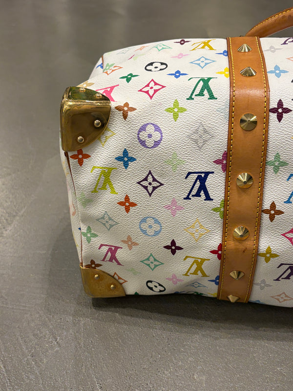 2003 Louis Vuitton X Takashi Murakami multicolor monogram Keepall 45