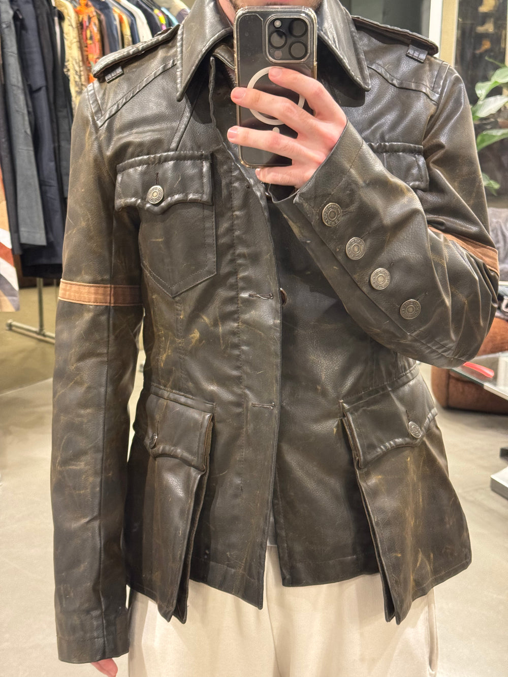 S/S2003 Dsquared2 civil war runway coated military jacket