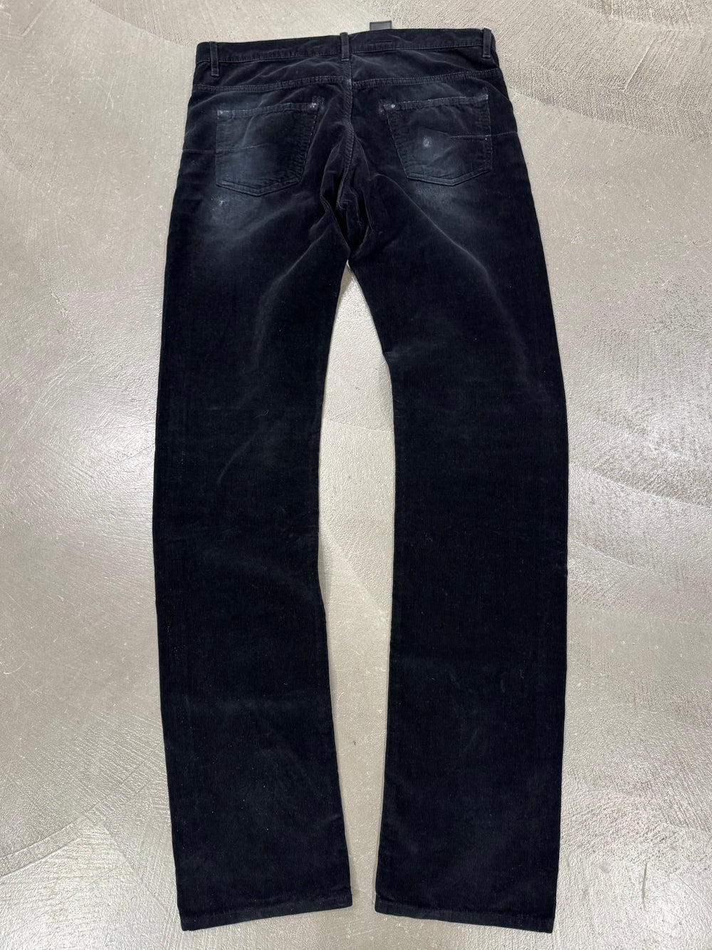 A/W2005 Dior by Hedi Slimane distressed repaired corduroy jeans
