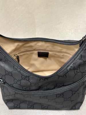 2000s Gucci GG Monogram nylon hobo bag