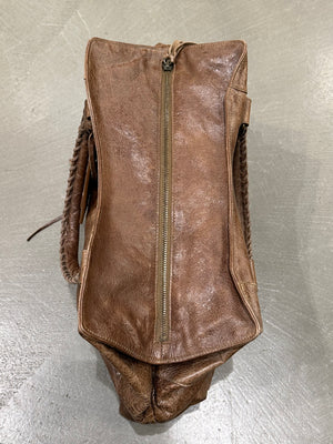 2000s Balenciaga "Work" distressed leather bag