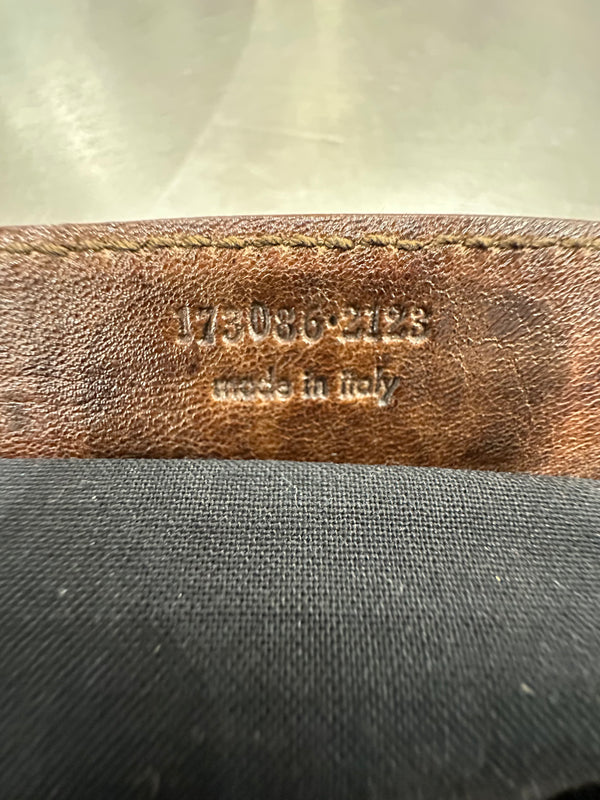 2000s Balenciaga "Work" distressed leather bag