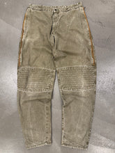 Load image into Gallery viewer, 1980s Armani padded knee moto pants with hidden side-zip pockets
