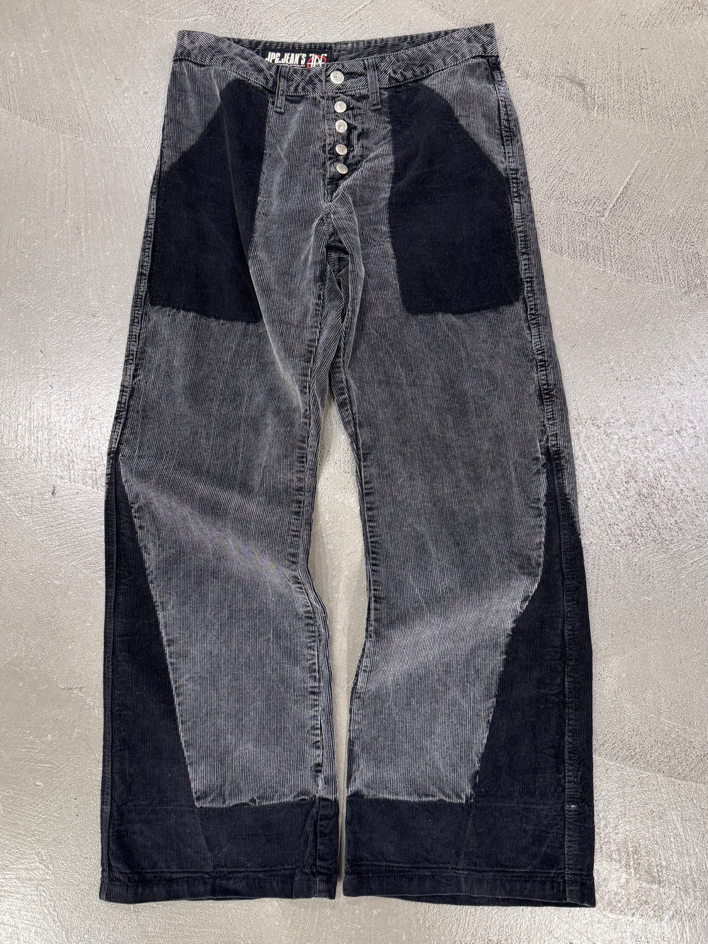 S/S2003 Jean Paul Gaultier flared patchwork jeans