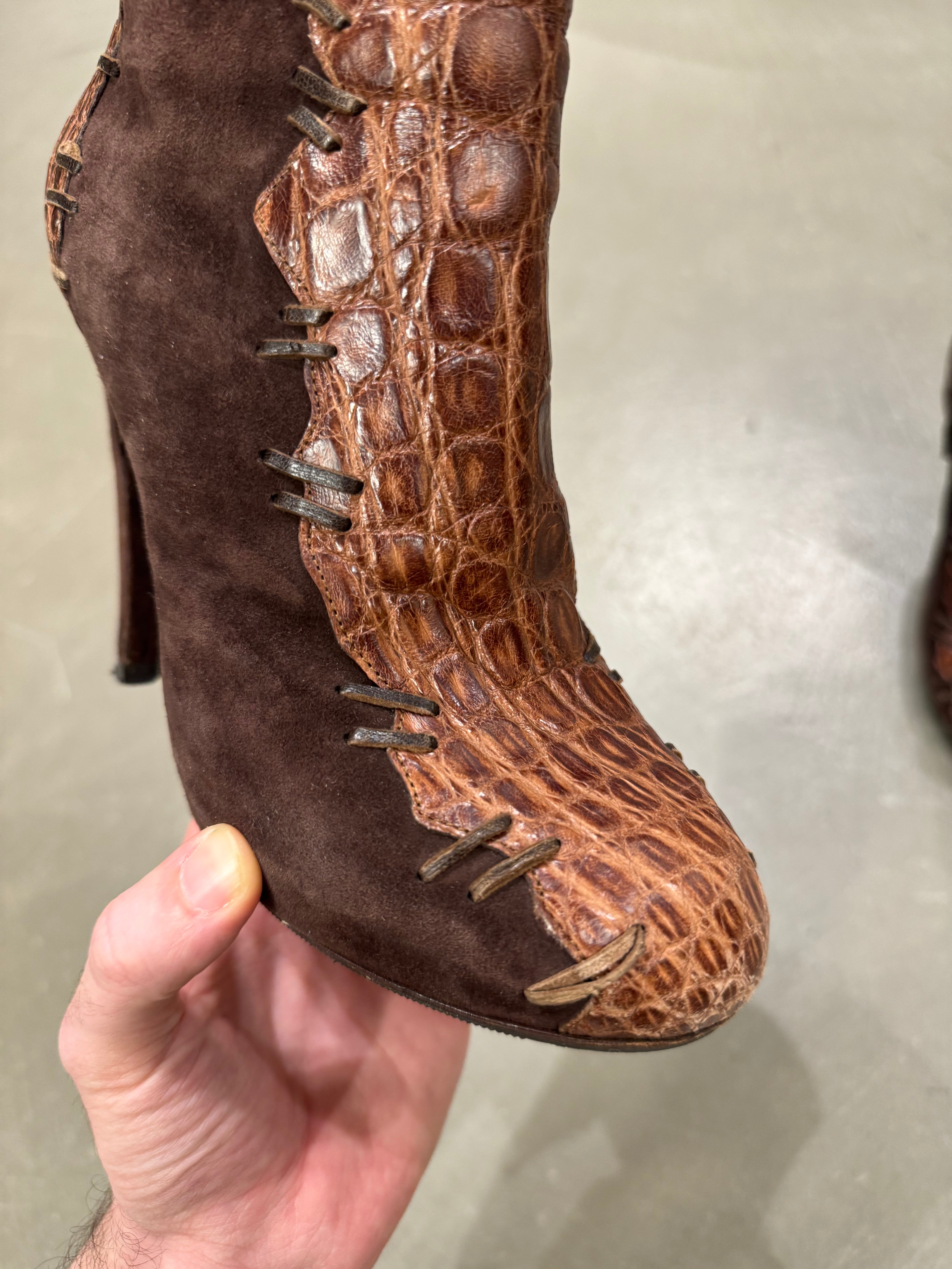 00s archive rarl leather shoes シワ加工