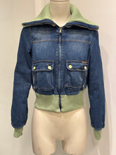 Load image into Gallery viewer, Dolce &amp; Gabbana turtleneck denim bomber jacket
