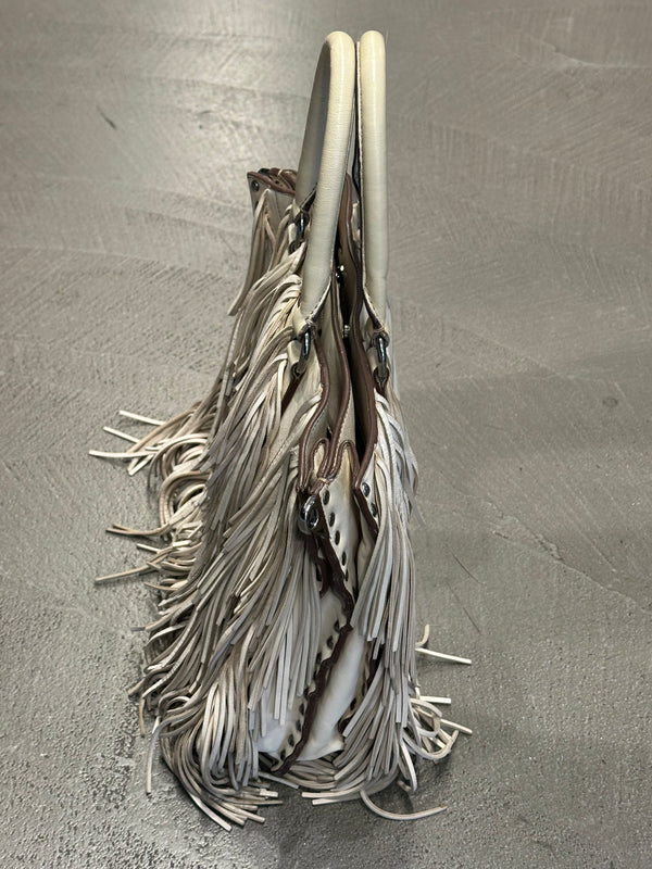 S/S2007 Prada fringe leather tote bag