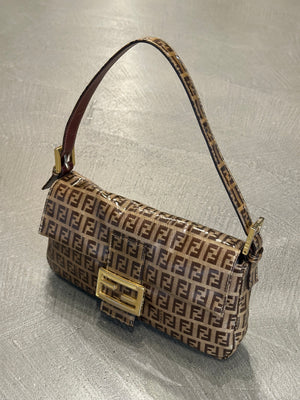 2000s Fendi coated Zucchino Baguette shoulder bag