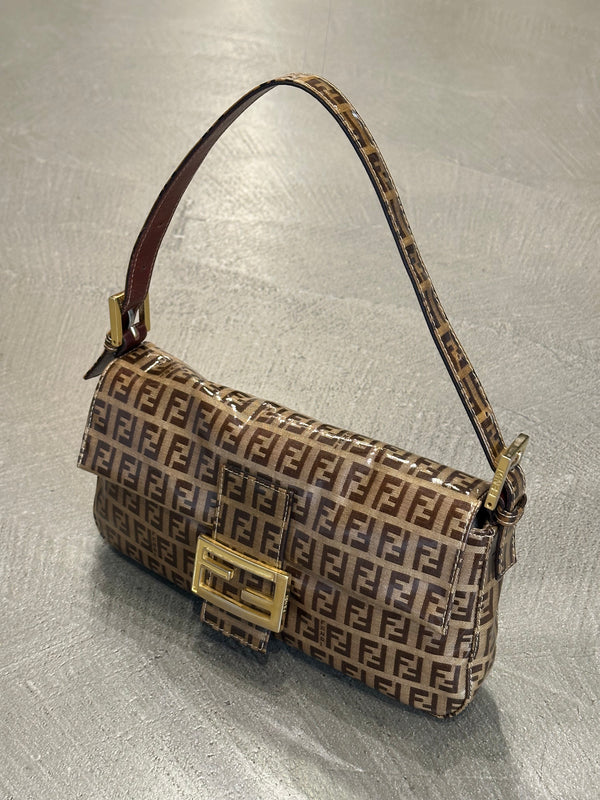 2000s Fendi coated Zucchino Baguette shoulder bag