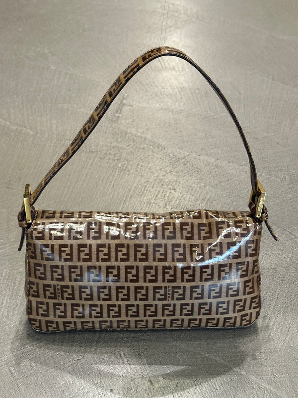 2000s Fendi coated Zucchino Baguette shoulder bag