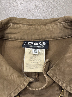 F/W 2003 Dolce & Gabbana Military aviatore double zip Jacket