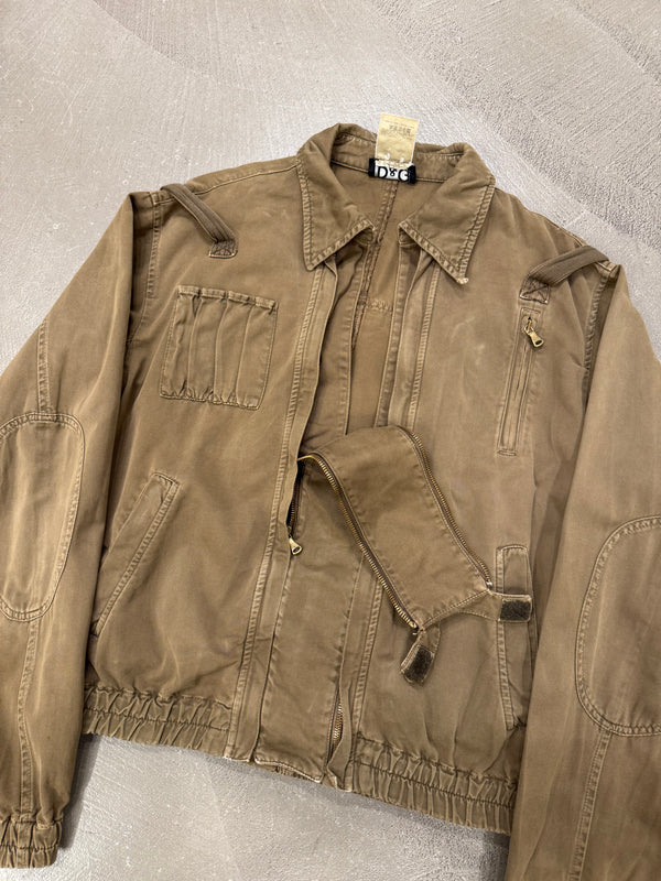 F/W 2003 Dolce & Gabbana Military aviatore double zip Jacket