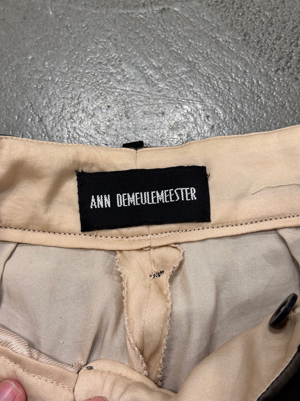 2010s Ann Demeulemeester double layer silk wide pants