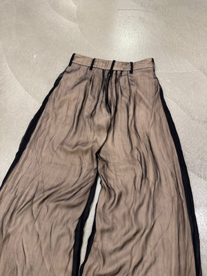 2010s Ann Demeulemeester double layer silk wide pants