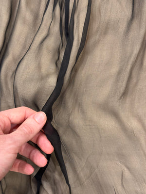 2010s Ann Demeulemeester double layer silk wide pants
