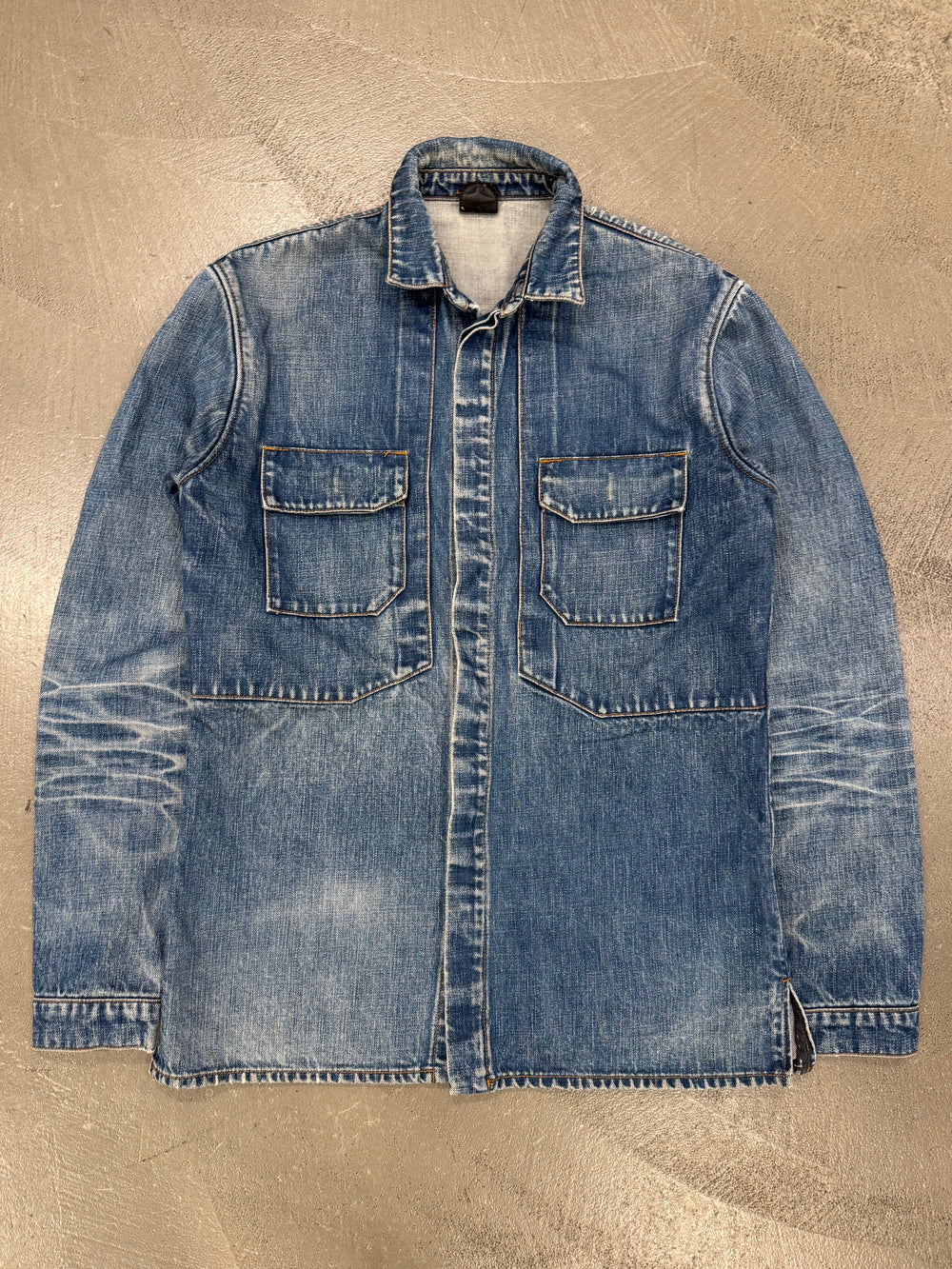 A/W2002 Dior by Hedi Slimane faded denim jacket