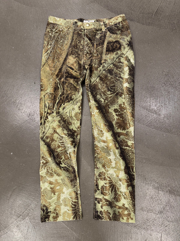 2000s Roberto Cavalli asian embellished pants