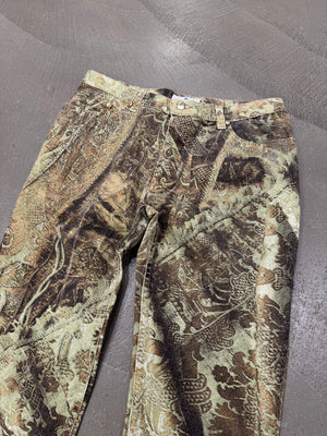 2000s Roberto Cavalli asian embellished pants
