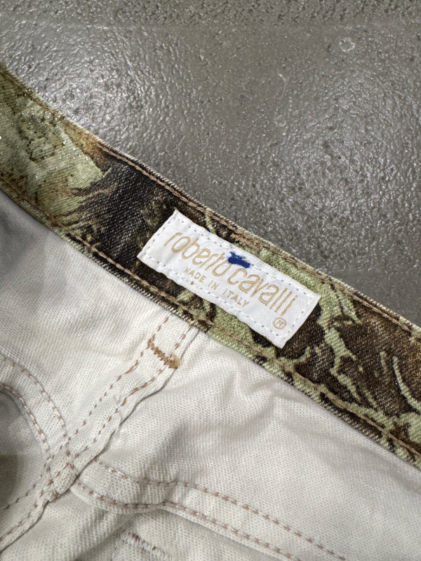 2000s Roberto Cavalli asian embellished pants