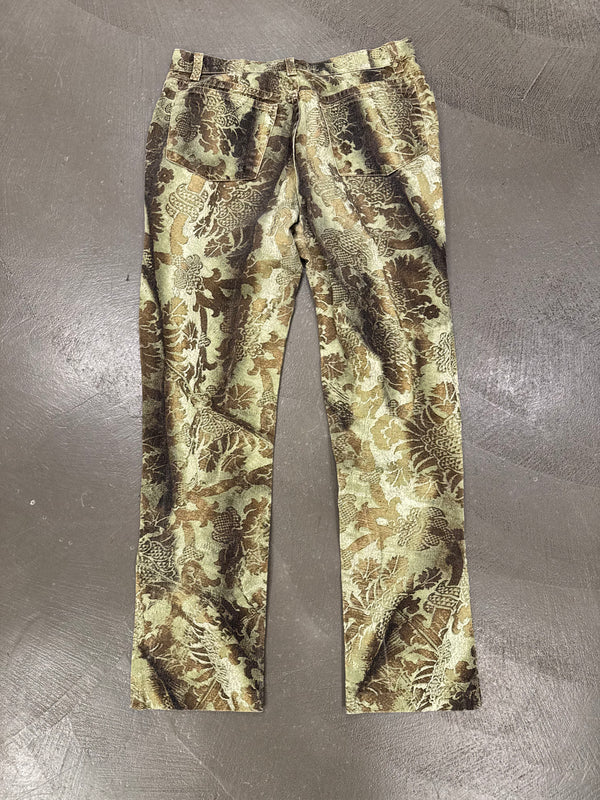 2000s Roberto Cavalli asian embellished pants