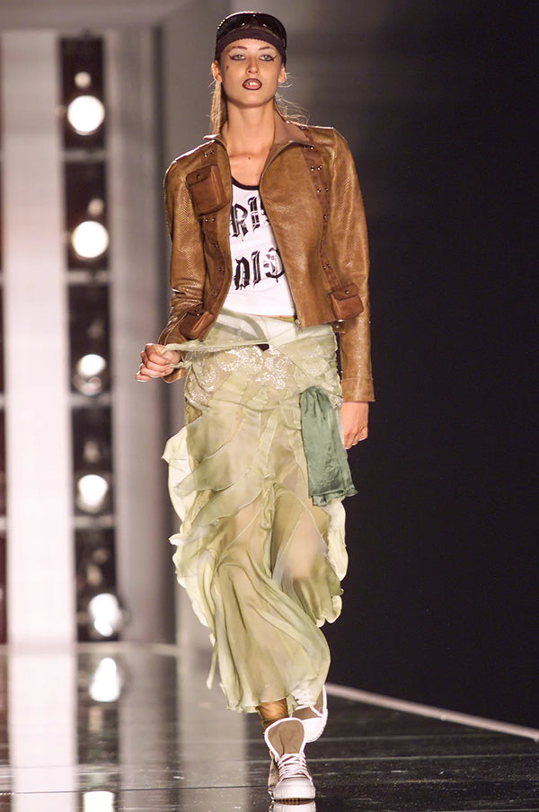 S/S2002 Christian Dior gothic hardcore logo top