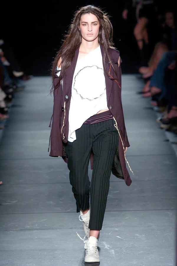 S/S2005 Ann Demeulemeester runway cut-out belted coat dress